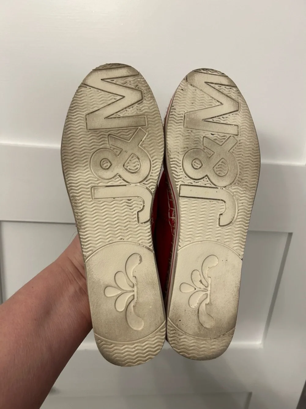 Joy and Mario Red Canvas Espadrilles Size 8.5